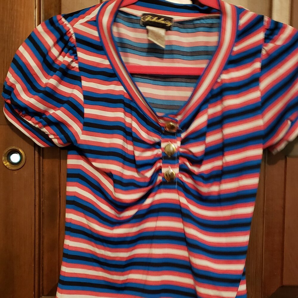 Ladies Kimora Lee Simmons Fabulosity short-sleeve shirt; pre-owned; pullover